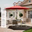 Benass 10ft Outdoor Patio Umbrella, 8 Fiberglass Ribs Market Table Umbrella