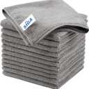 MR.SIGA Microfiber Cleaning Cloth, All-Purpose Microfiber Towels, Streak Free Cleaning Rags, Pack of 12, Grey, Size 32 x 32 cm(12.6 x 12.6 inch)