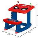 Spider-Man Draw and Play Desk by Delta Children – Includes 10 Markers and Coloring Book, Blue
