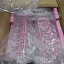 Portable Braiding Hair Rack with Wheels & Storage Drawers,2Sided 288 Pegs,Hair Extension Holder Hanger for Braiding Hair Separator Stand Display,Hair Rack with Stylist Hair braiding Tools（Pink）