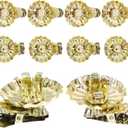 ABOOFAN 20pcs Clip on Candle Holders for Christmas Tree Candlestick Clips for Christmas Party Decoration (Golden)