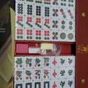 Yellow Mountain Imports Chinese Mahjong Set - Rouge Harmony - with 146 Medium Tiles, Red Vinyl Case, Wind Indicator and Dice - for Chinese Style Gameplay Only [ ]