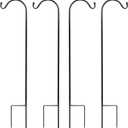 Urban Deco 4PK Heavy Duty Shepherds Hook, 37' Inch Tall Adjustable Height Shepards Hooks for Outdoor, Plant Hangers Garden Stakes, Plant Hooks Pole for Wedding, Garden, Outdoor