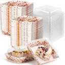 Potchen 50 Pack Charcuterie Boxes with Clear Lids, Disposable Bakery Treat Boxes for Cookies, Candy, Donuts and Cakes, for Partiies Weddings Picnics and Holiday Gift Giving(Wildflowers)