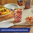 Hefty Party Perfect Printed Clear Plastic Cups, 18 Ounce, 20 Count