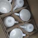 GBhome 12 oz Coffee Mugs Set of 6, Off White Mugs with Large Handle for Man, Woman, Dad, Mom, Light Weight Coffee Mugs for Latte/Cappuccino/Cocoa/Milk, Dishwasher & Microwave Safe
