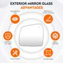 Youxmoto Mirror Glass Left Driver Side Fit For Jeep Grand Cherokee 2011 2012 2013 2014 2015 2016 2017 2018 Heated Side Mirror, w/Backing Holder, fit 68092051AB