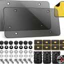 License Plate Cover & Frames: 2PCS Clear License Plate Protector, Unbreakable Covers for Protecting Front/Rear License Plate with Screws, Cover for Most US License Plates