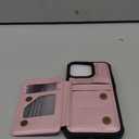 for iPhone 15 Plus Case with Card Holder, Wallet Case for Women Men with RFID Blocking, Durable Leather Kickstand Magnetic Clasp Shockproof Phone Case for iPhone 15 Plus (Pink)