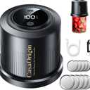 Electric Mason Jar Vacuum Sealer Kit for Wide & Regular Mouth Jars, Automatic Jar Sealer for Canning and Food Storage, Includes Lids