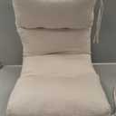 Comfort Classics 21W x 48L x 2H Hinge at 27" Sunbrella Outdoor Horizontal Quilt Chair Cushion in Canvas Inc. (Capri)