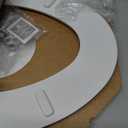 Mayfair Athens Toilet Seat, Easy Clean Hinges and Durable Wood Seat, Elongated, White