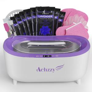 Paraffin Wax Machine for Hands and Feet, 5000ml Professional Wax Warmer with Temperature Control, Smart Heating, Stainless Steel Inner Pot, Moisturizing Hot Wax Bath with Refills for Skincare (Purple)