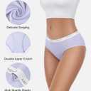 coskefy Women's Underwear Cotton Breathable Hipster Panties Soft Low Rise Bikini Ladies Workout Briefs 5 Pack (XXL)