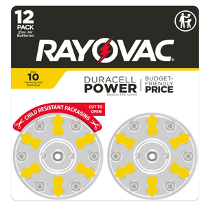 RAYOVAC Size 10 Hearing Aid Batteries (12 Pack), Size 10 Batteries, 2 Sets