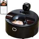 Wet Food Automatic Cat Feeder with Camera, Semiconductor Cooling & Heating with Stainless Steel Bowl, APP Control with Camera & Meal Call, 5 Fresh Meals Pet Food Dispenser (Black)