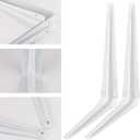 Shelf Bracket 1210 in, 10 PCS White Shelving Brackets, L Brackets for Shelves Shelf Install, Bookshelf, Garden Boards
