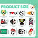 Batiyeer 72 Pack Soccer Keychains Bulk Party Favors Sports Valentines Gifts Ball Key Chains Funny Keyring for Women Men Birthday Supplies