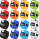 Kathfly 16 Pcs Handheld Clicker Counter 4 Digit Mechanical Tally Counter Assorted Color Pitch Palm for Counting Numbers Knitting Coaching Golf Lap Fishing School Sports Event