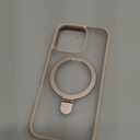 TORRAS Desert Titanium for iPhone 16 Pro Case Magnetic Stand, [Compatible with MagSafe][Flexible Stable Stand] Mil-Grade Protection Translucent Slim Anti-Scratch Ring Kickstand, Rose Gold 6.3", Ostand