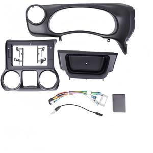 Car GPS Navigation Stereo Compatible With Wrangler 2015 2016 2017 Radio Fascias Panel Frame Fit 2Din 10.1 Inch In Dash Headunit Screen(White)