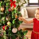 Bmmff 30Pcs Christmas Crafts for Kids Adults,Christmas Beaded Ornament Kit Decor DIY Accessories for Xmas Tree Decorations Holiday Party Supplies Decorations