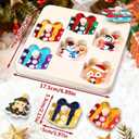 DIYDEC Christmas Wooden Pegged Puzzles 6pcs Christmas Animals Matching Gifts Box Puzzles Xmas Montessori Toys for Toddlers Kids Xmas Stocking Stuffers Toys Party Favors