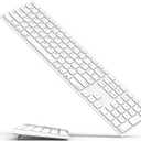 Wireless Bluetooth Keyboard with Numeric Keypad for Apple Mac OS, Rechargeable, Works with iMac, Mac mini/Pro, MacBook Air/Pro, iPad