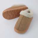 DCLTD Fluffy House Slippers for Women Men Bedroom Shoes Cozy Warm Slip on Indoor and Outdoor Winter Platform Shoes Super Soft Cloud Slippers Christmas Gifts (8.5, Fur Brown)