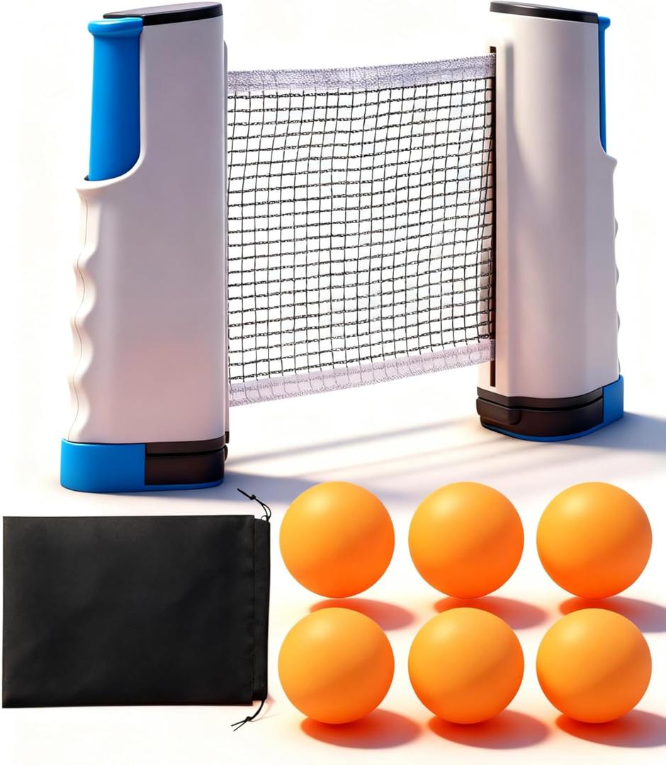 Retractable Ping Pong NetTable Tennis Net with Clamps Portable Ping Pong Net for Any TableGray