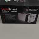 Mueller UltraToast Full Stainless Steel Toaster 4 Slice, Long Extra-Wide Slots for Bagels and Waffles, 6 Browning Levels, LED Display, Cancel/Defrost/Reheat Functions & Removable Tray, Kitchen Gadgets