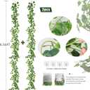 RECUTMS Artificial Vines Ivy Garland 2Pcs 6Ft Fake Hanging Vine Plants Faux Green Grape Leaves Greenery Indoor Outdoor Home Office Garden Wedding Jungle Beach Birthday Party Arch Table Spring Decor