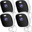 4PC Indoor Home Security Cameras, 2K WiFi Camera with AI Motion Detection, Baby/Elder/Dog/Pet Camera with Phone App, Color Night Vision, 2-Way Audio, 24/7 SD/Cloud Works Alexa