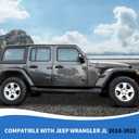 RAZPOY JL Windshield Sunshade, 8PCS Side Window Sun Shade Compatible with 2018-2024 Jeep Wrangler JL 4-Door