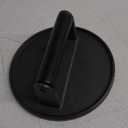 Cuisinart 6.5" Cast Iron Smashed Burger Press, Round Flat Edge Grill Press for Crispy Smash Burgers, Burger Tool for Grill and Griddle Accessories, for BBQs and Tailgates