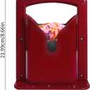 Bagel Slicer, Perfect for Bagels, Safe Grip, Safety Shield, Bagel Cutter Stainless Steel, Universal Slicer (Red)