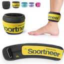 Sportneer Ankle Weights 0.5/1/2/3/5 LBS 1 Pair Wrist Leg Arm Weights for Women Men Kids Child with Adjustable Straps, Strength Weighted for Jogging Running Walking Fitness Gym Workout (Gray, 3lbs x 2)