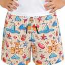Pottwal Boys Swim Trunks for 2-16 Years, UPF 50+, Chlorine Resistant, Water Repellent, Adjustable Waistband