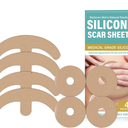 Silicone Scar Sheets for Breast - Reusable & Breathable Breast Silicone Scar Tape 1 Pair - Comfortable & Soft Medical Grade Patches for Post-Care Management
