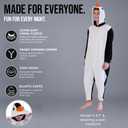 Bioworld Penguin Adult Hooded Kigurumi Onesie Costume Union Suit (White, M)