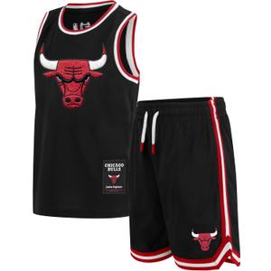 Ultra Game Boys NBA Official Super Soft Jersey Tank Top & Basketball Shorts Set (10-12, Black)