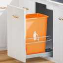 Pull Out Trash Can Under Cabinet with Soft-Close Slides,Garbage Can Not Included,Heavy Duty Under Sink Trash Can Kit for Kitchen, Requires Minimum Cabinets Opening 12" W X 18" D