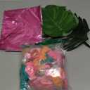 124Pcs Tropical Flamingo Balloon Arch Garland Kit 40" Flamingo Balloons Hot Pink Confetti Balloons Tropical Palm Leaves 4 Tools Hawaiian Luau Birthday Wedding Baby Shower Party Decorations Supplies