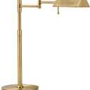 VONLUCE LED Desk Lamp, Adjustable Industrial Style Metal Table Lamp, Dimmable Reading Lamp for Living Room Bedroom Office, Antique Gold