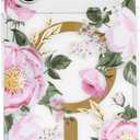 SCORPIFY for iPhone 17 Pro Case [Compatible with MagSafe] with Pink Peony Floral Design, Cute Clear Flower Magnetic Phone Cover for Women Girls, Slim Shockproof Bumper with Gold Accents