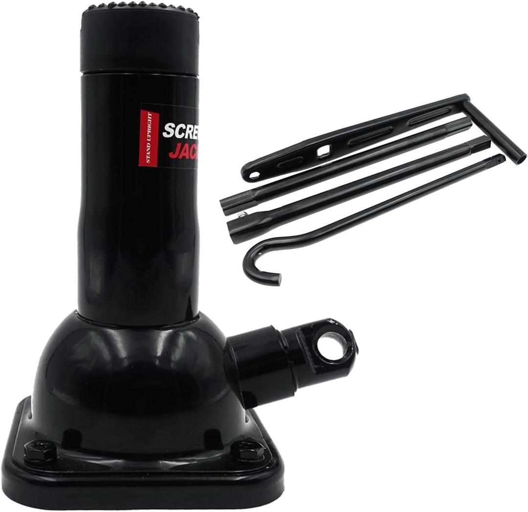 Car Jack 2 Ton (4,000 lb) Capacity Spiral Jack for Pickup Truck, Screw Jacks for Car Lift or Jack Stands, Tire Jack Fit for Ford F150 Truck Chevy Silverado Dodge Ram 1500 (Black) (16 inch)