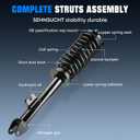 Front Strut Shock Absorber w/Coil for Chrysler 300 2005-2010, for Dodge Magnum 2005-2008, for Dodge Charger 2006-2010 (ONLY RWD, 2.7L, 3.5L Models), Spring Struts Replace for 172248 11260 182248