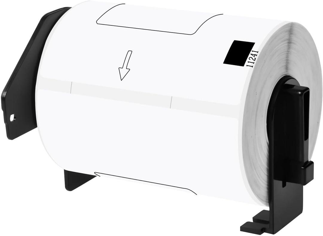 1-roll DK-1241 Large White Paper Shipping Labels Replacement for Brother DK-1241 4" x 6" 200 Labels/roll Compatible with Brother QL Label Printers QL-1050, QL-1050N, QL-1060N, QL-1100, QL-1110NWB