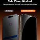 UNBREAKcable 2PCS Screen Protector for iPhone 15 Pro Max - 1 Privacy Tempered Glass+1 Clear Glass Double Shatterproof [Installation Frame] [9H Hardness] [Case Friendly] Anti-Scratch iPhone 6.7 inch