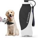 SUPERDESIGN Dog Water Bottle, Portable Dog Water Bottle for Small to Large Dogs, Leak Proof Dog Travel Water Bottle, Small Leaf Travel Water Bowl for Dogs and Dog Walking Accessories (19.6OZ, Black S)